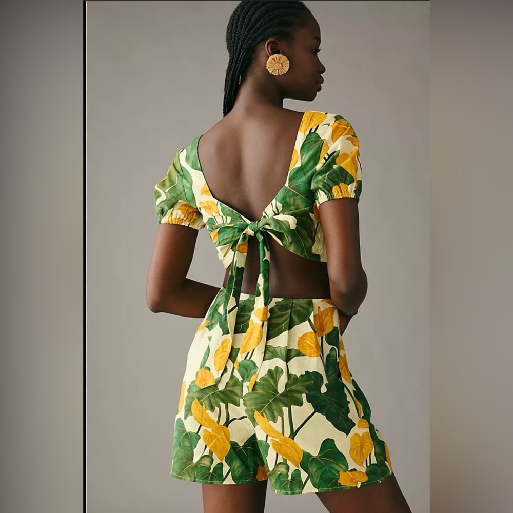 Farm rio cut out tie-back romper SM